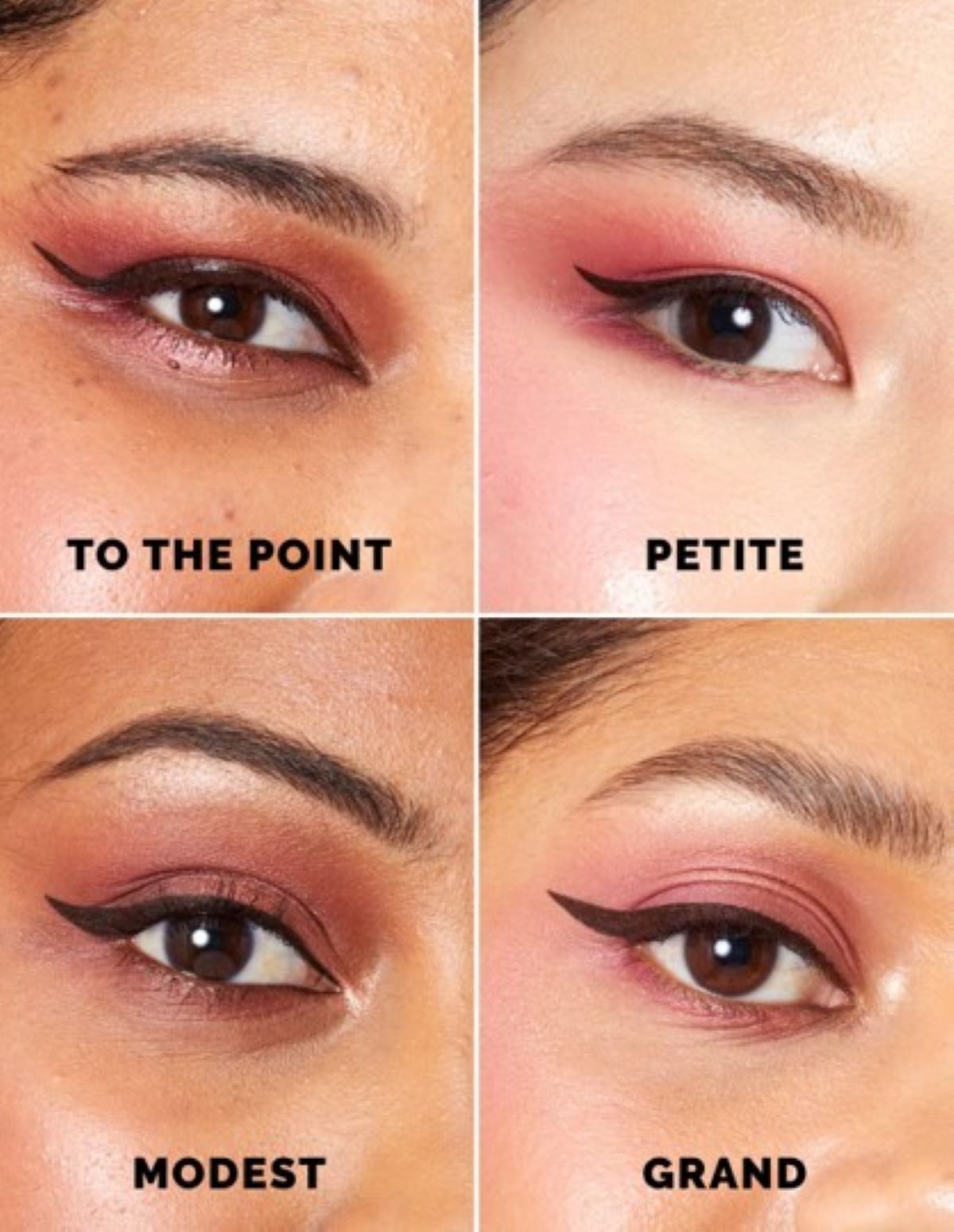 Winged Eyeliner Stamp | Hot Fudge | Petite 8mm