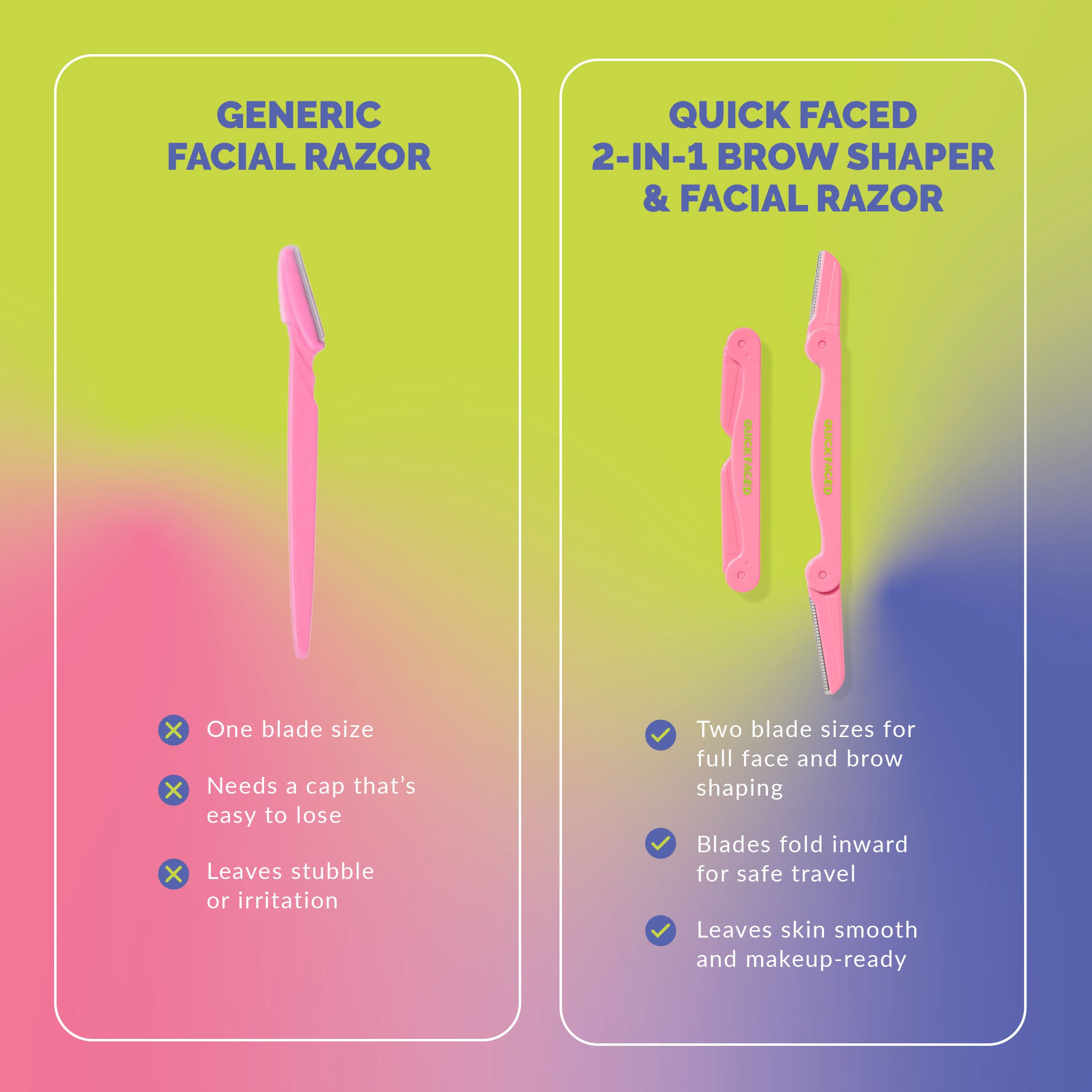 2 in 1 Brow Shaper & Facial Razor Duo