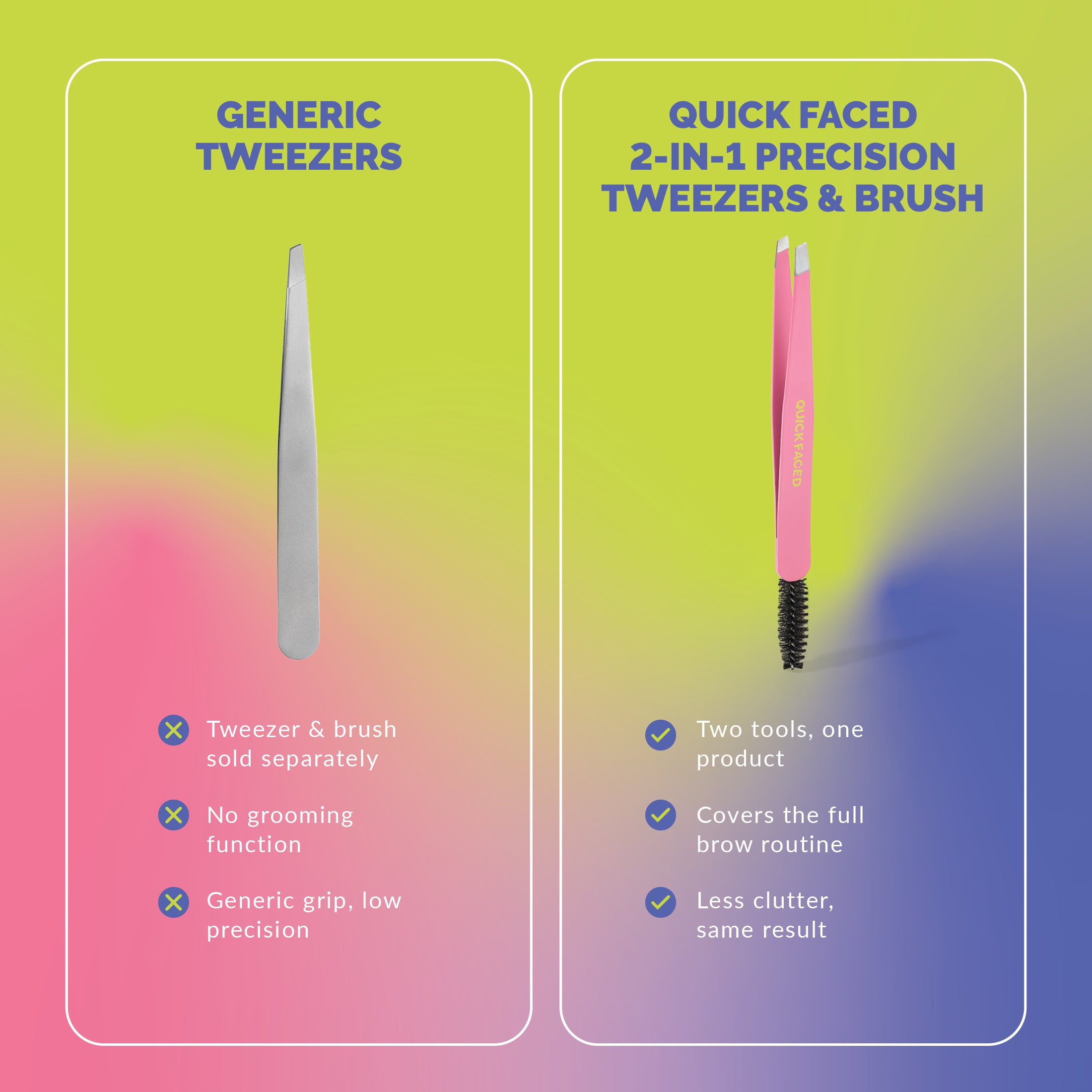 2 in 1 Precision Tweezers & Brush