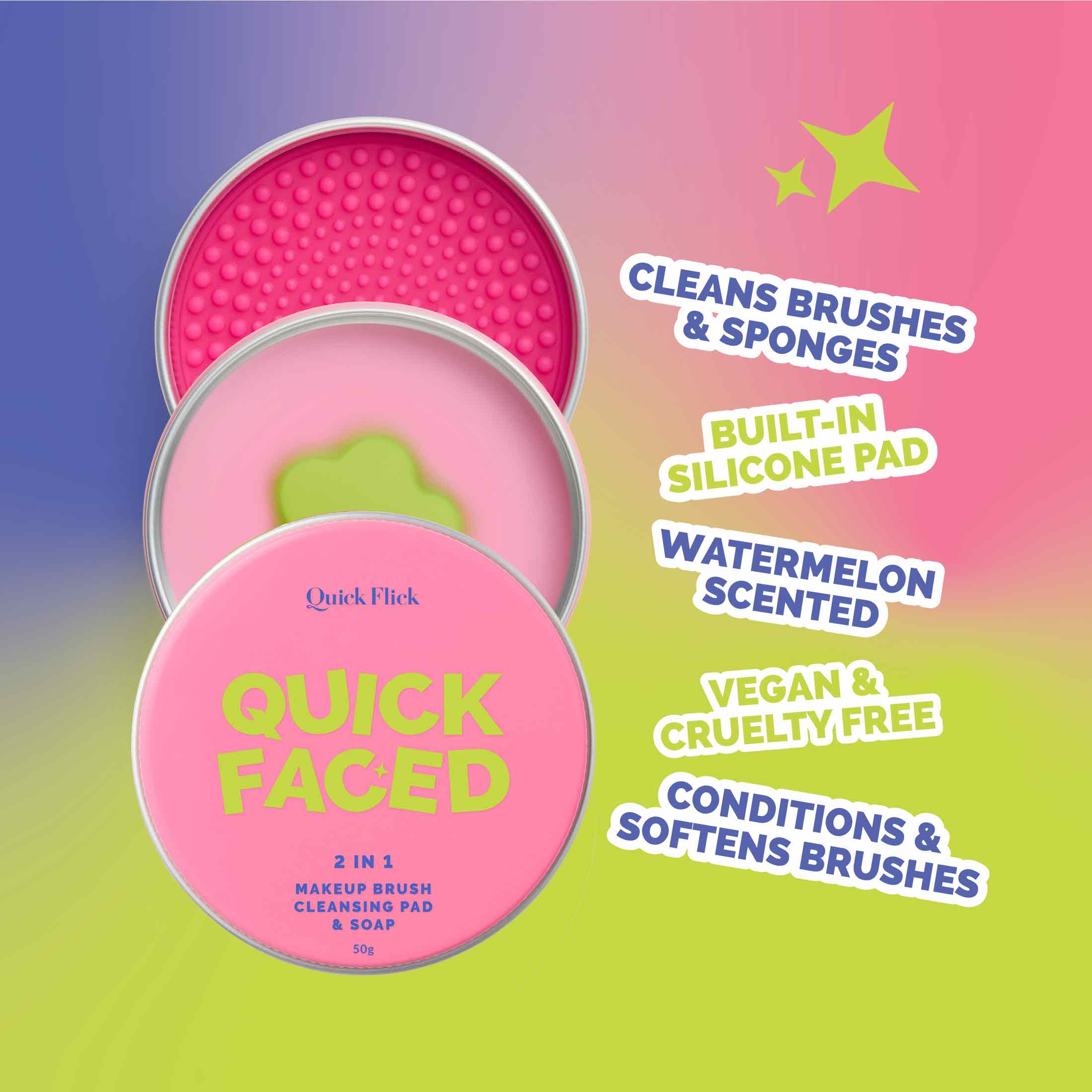2 in 1 Makeup Brush Cleansing Pad and Soap