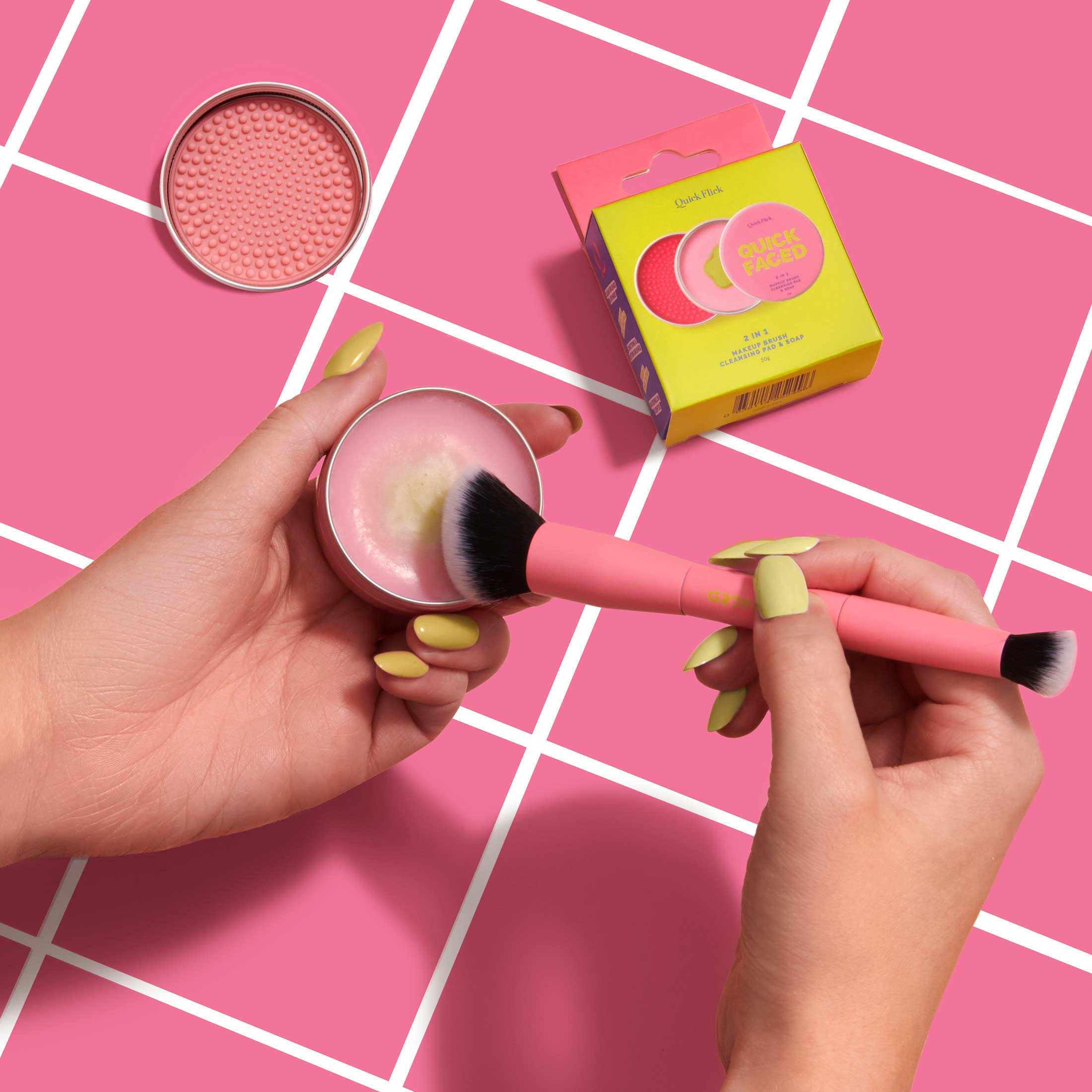 2 in 1 Makeup Brush Cleansing Pad and Soap