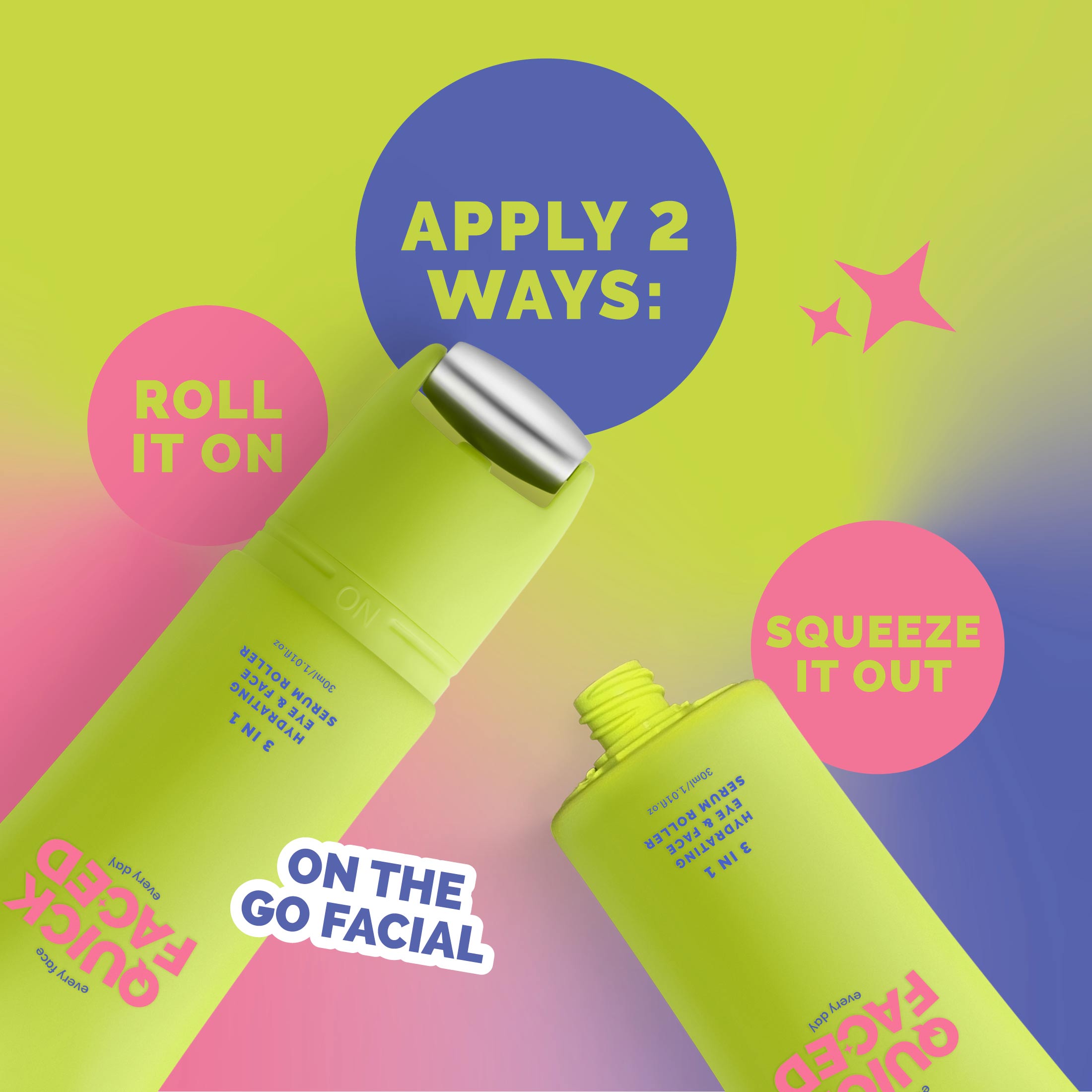 3 in 1 Hydrating Eye & Face Serum Roller