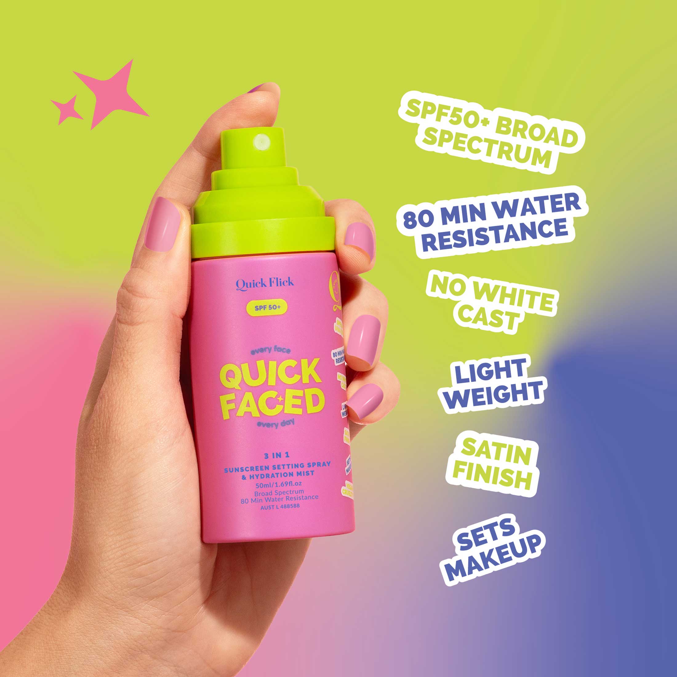 SPF50+ 3 in 1 Sunscreen Setting Spray & Hydration Mist