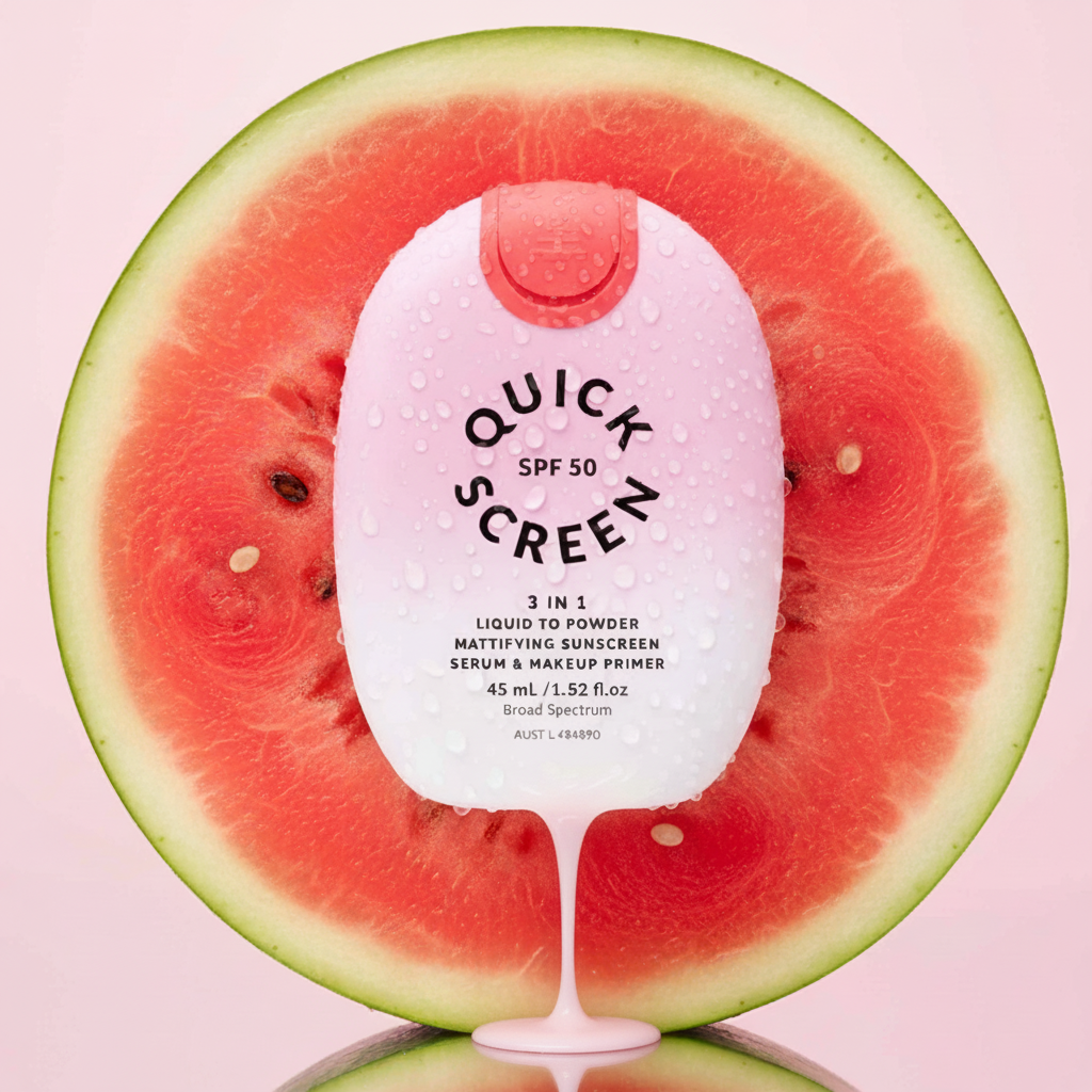 SPF50 Liquid to Powder Mattifying Serum & Primer - Watermelon